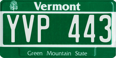 VT license plate YVP443