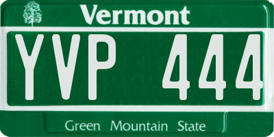 VT license plate YVP444