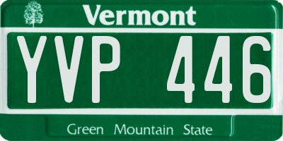 VT license plate YVP446