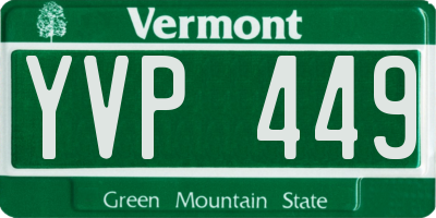 VT license plate YVP449