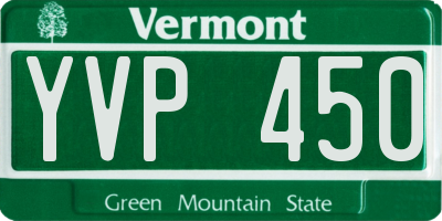 VT license plate YVP450