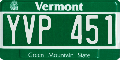 VT license plate YVP451