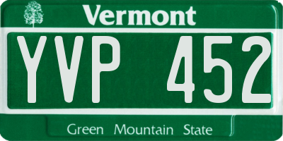 VT license plate YVP452