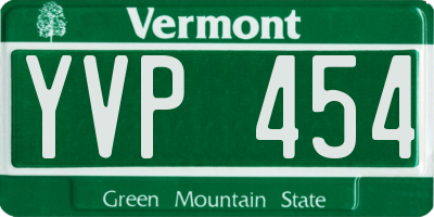 VT license plate YVP454