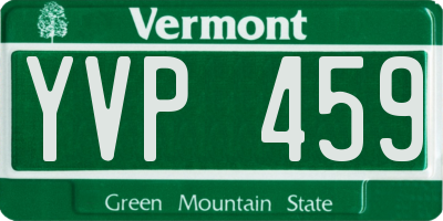 VT license plate YVP459