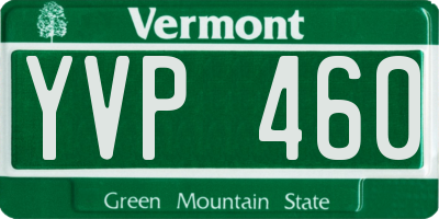 VT license plate YVP460