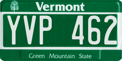 VT license plate YVP462