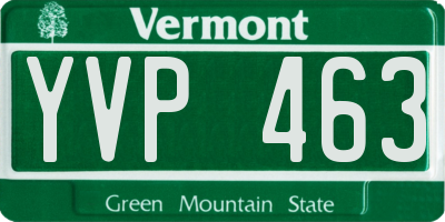 VT license plate YVP463