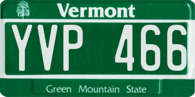 VT license plate YVP466