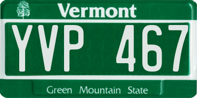 VT license plate YVP467