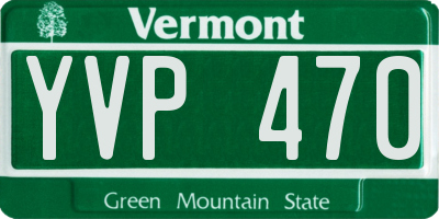 VT license plate YVP470