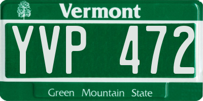 VT license plate YVP472