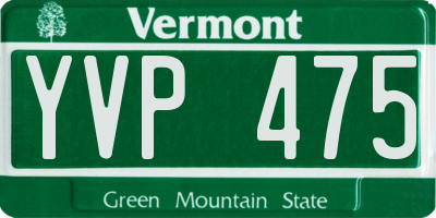VT license plate YVP475
