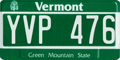 VT license plate YVP476