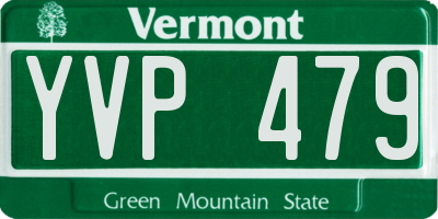 VT license plate YVP479