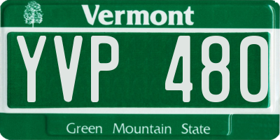 VT license plate YVP480