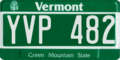 VT license plate YVP482