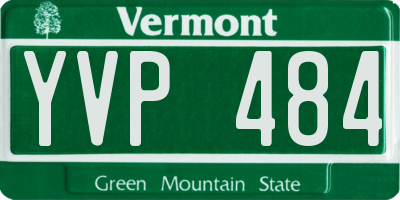 VT license plate YVP484