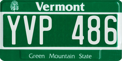 VT license plate YVP486