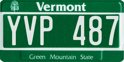 VT license plate YVP487