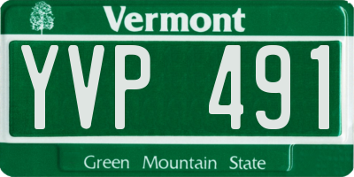 VT license plate YVP491