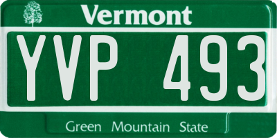 VT license plate YVP493