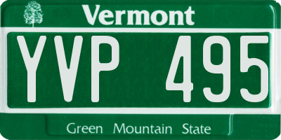 VT license plate YVP495