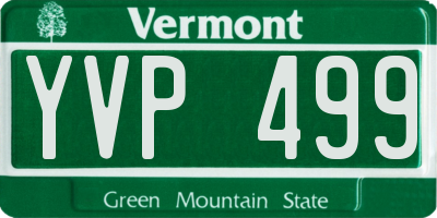 VT license plate YVP499