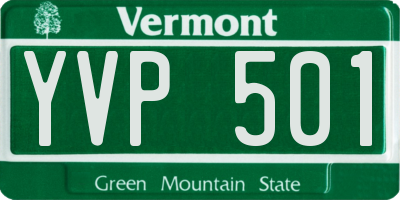 VT license plate YVP501