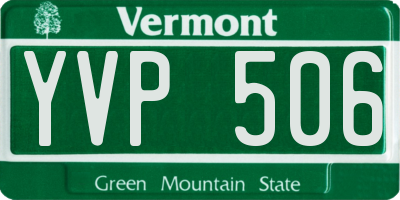 VT license plate YVP506