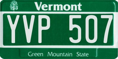 VT license plate YVP507