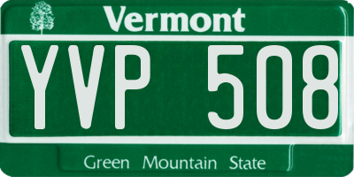 VT license plate YVP508