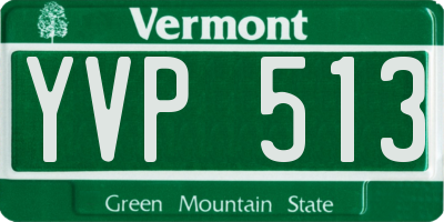 VT license plate YVP513