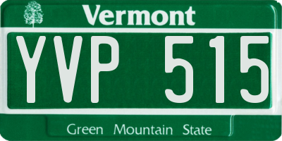 VT license plate YVP515