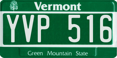 VT license plate YVP516