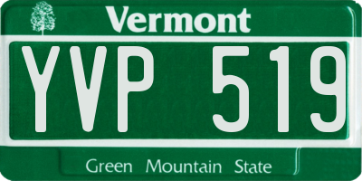 VT license plate YVP519