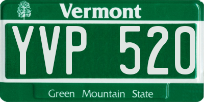 VT license plate YVP520