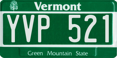 VT license plate YVP521
