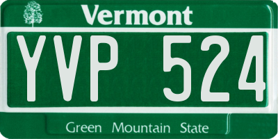 VT license plate YVP524
