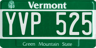 VT license plate YVP525