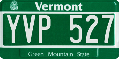 VT license plate YVP527