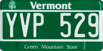 VT license plate YVP529