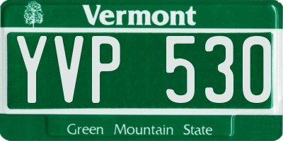 VT license plate YVP530