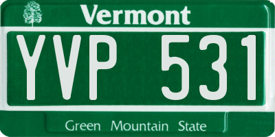 VT license plate YVP531