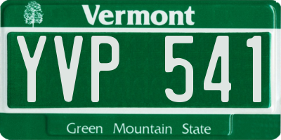 VT license plate YVP541
