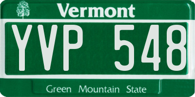 VT license plate YVP548