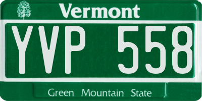 VT license plate YVP558