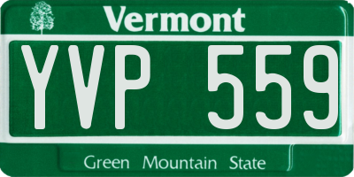 VT license plate YVP559