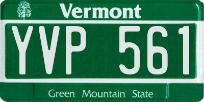 VT license plate YVP561