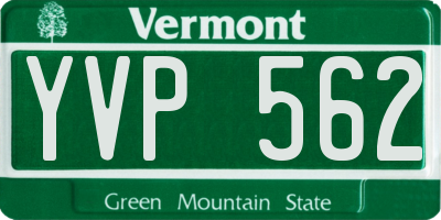 VT license plate YVP562